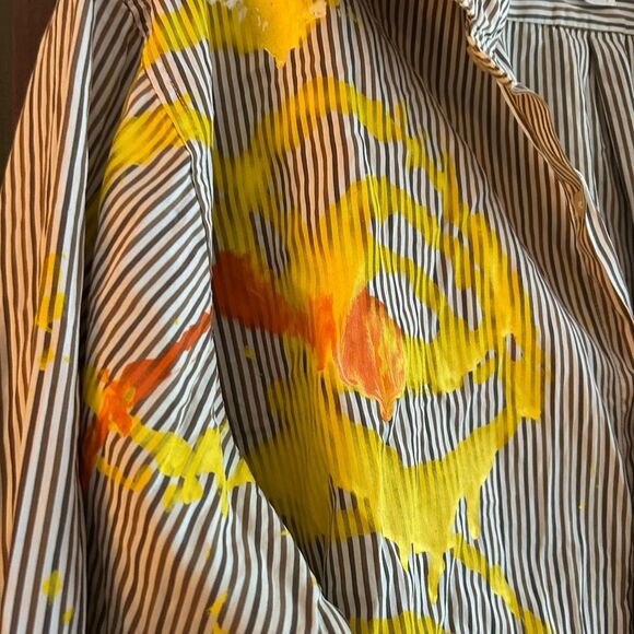 Hand painted casual button downs ton down shirt XL - Picture 11 of 16